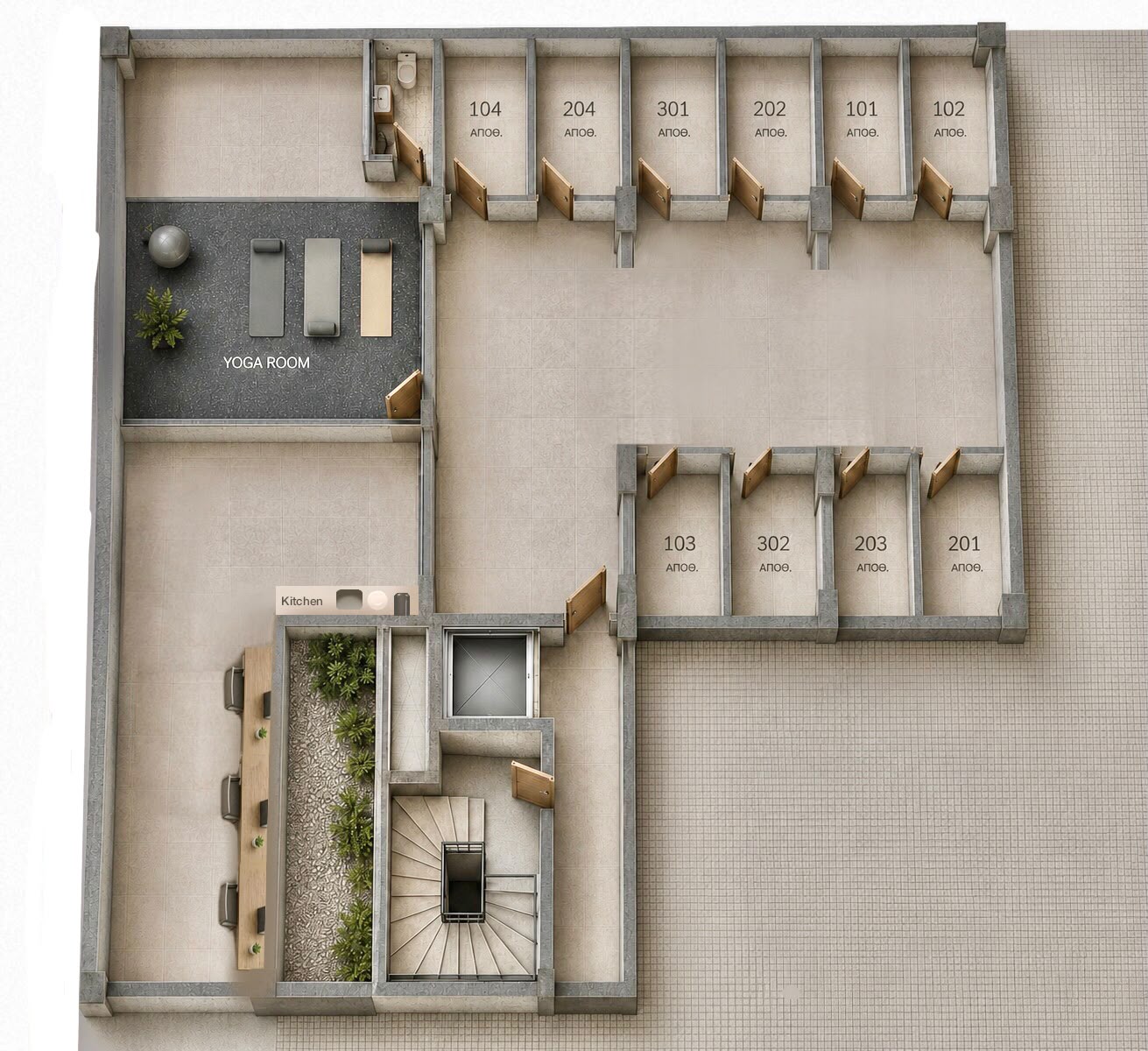 Basement Floor building plan for ÁURA Residences