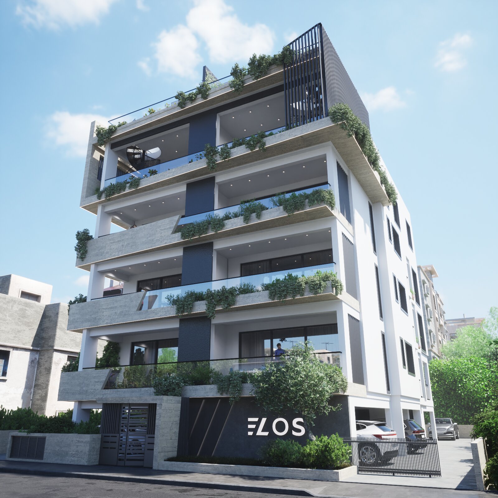 Exterior and common area view 3 of ELOS Residences in Katholiki, Limassol