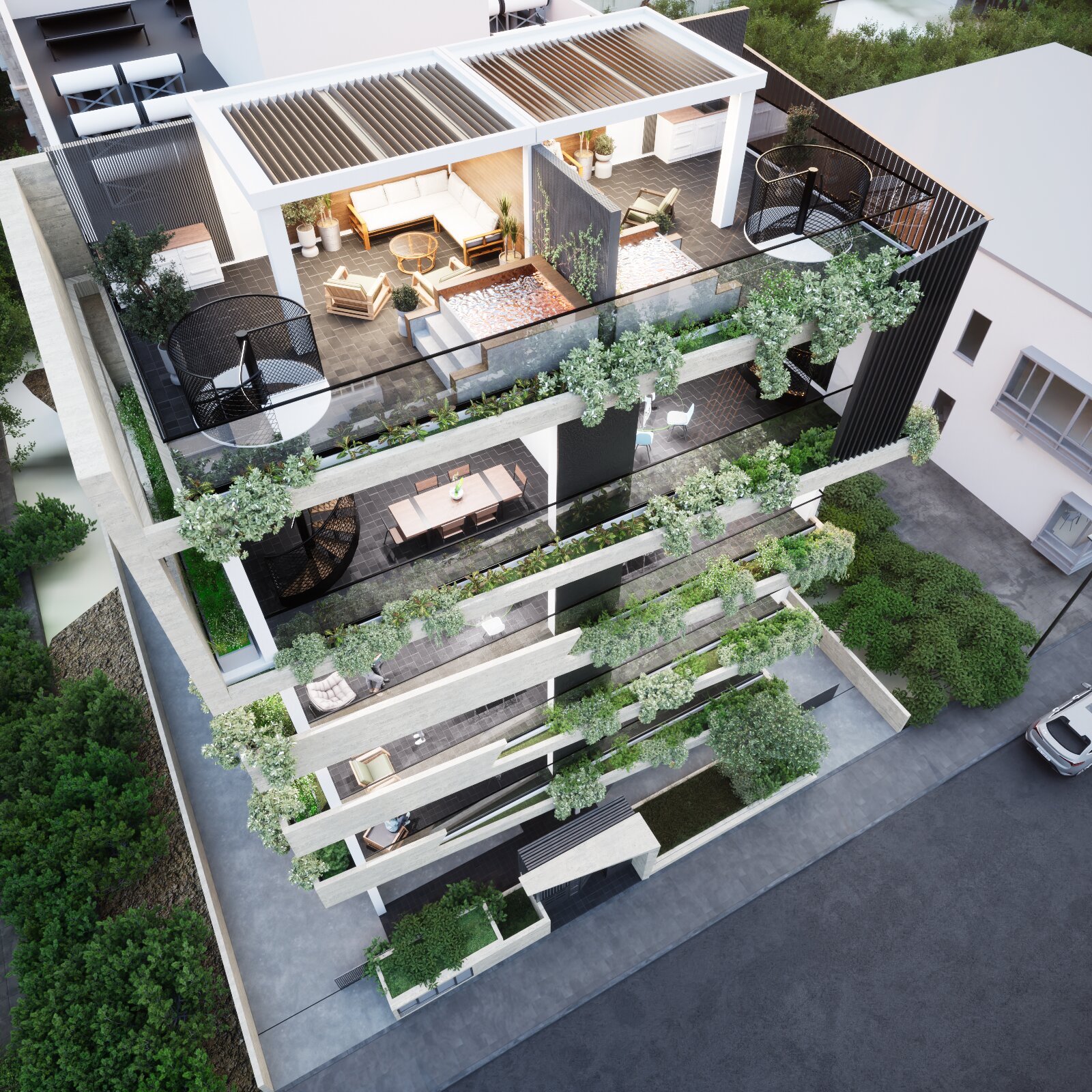 Exterior and common area view 26 of ELOS Residences in Katholiki, Limassol