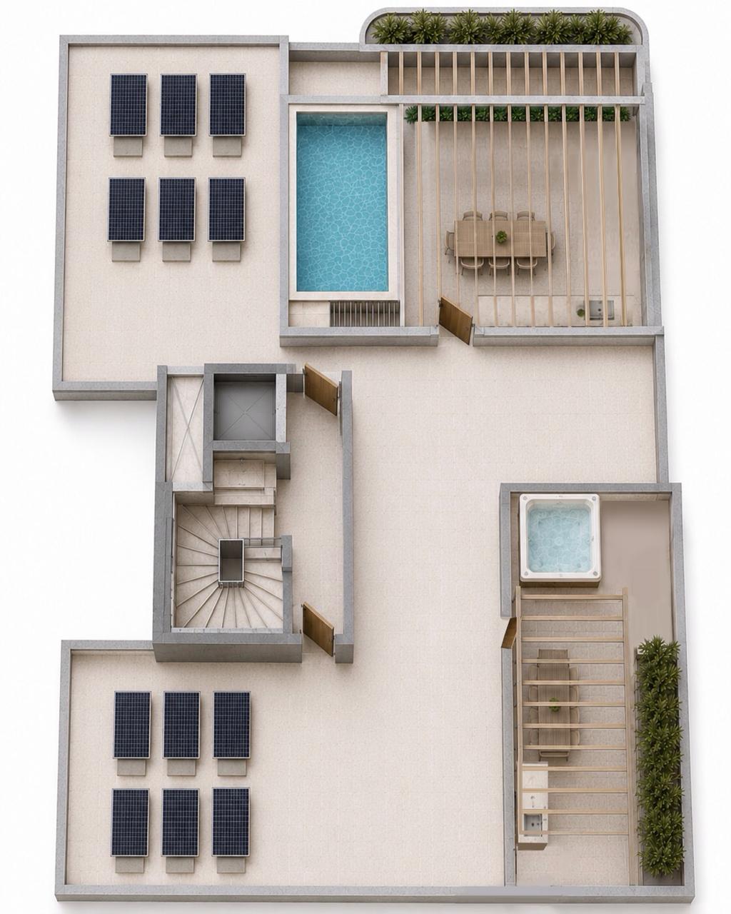 Roof Top building plan for ÁURA Residences
