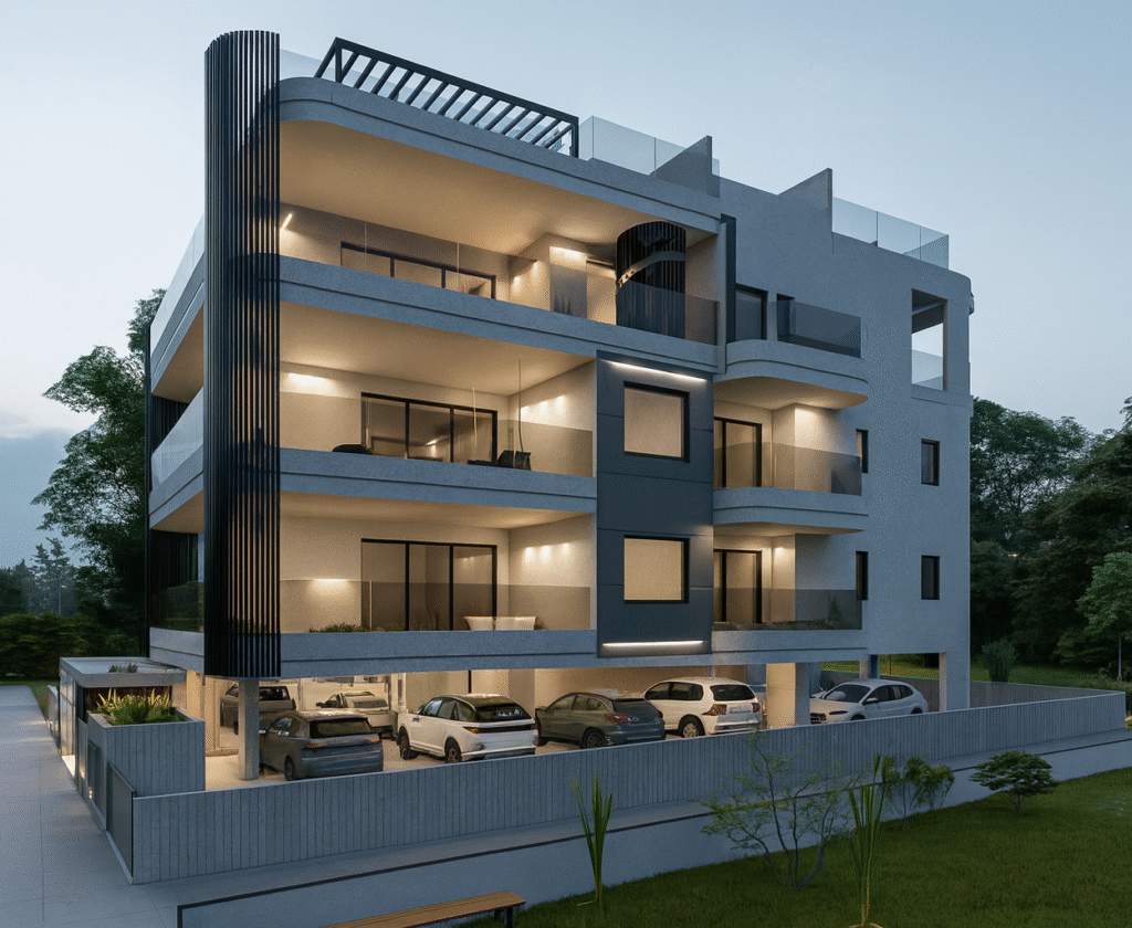 ÁURA Residences, a BERKOS residential development in Franklin Roosevelt Avenue, Limassol