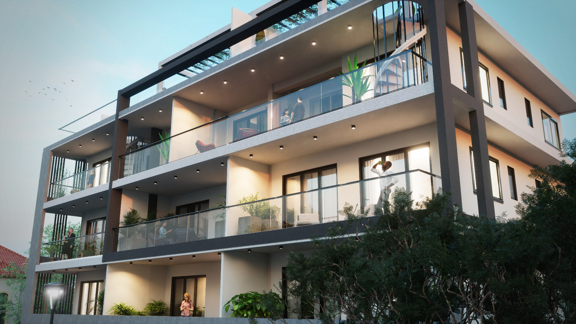 Interior and exterior view 14 of Serene Residences in Limassol