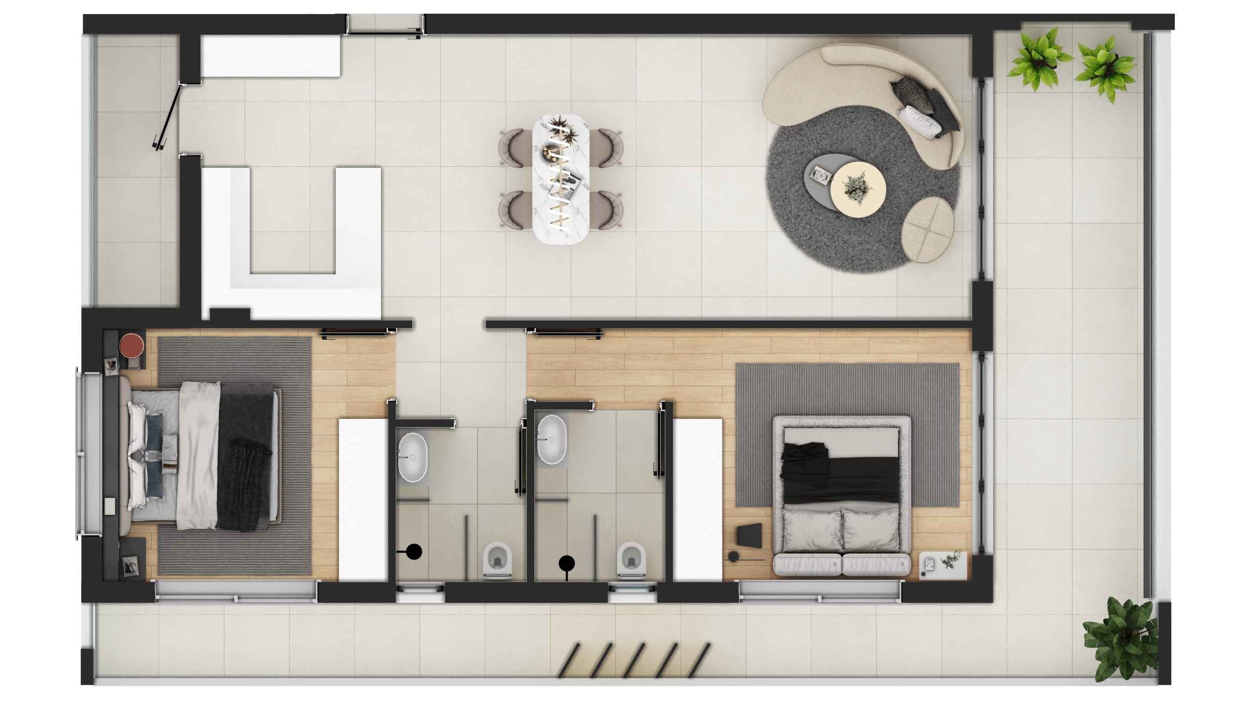 2 Bedroom Plan