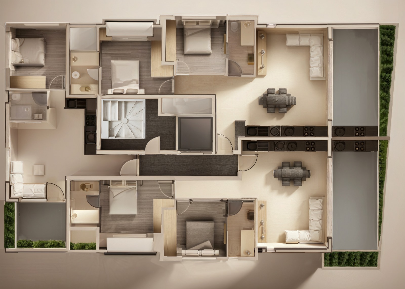 Floors 1 to 3 building plan for ELOS Residences