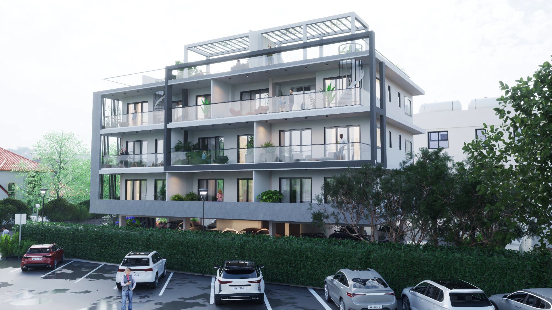 Interior and exterior view 10 of Serene Residences in Limassol