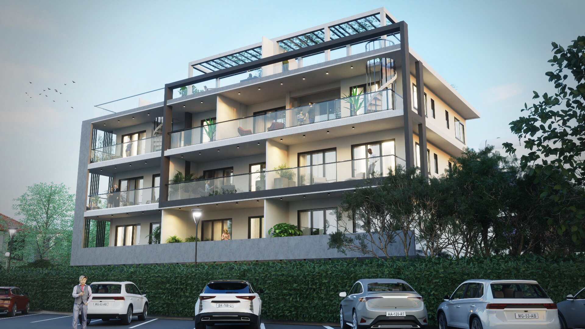 Interior and exterior view 9 of Serene Residences in Limassol