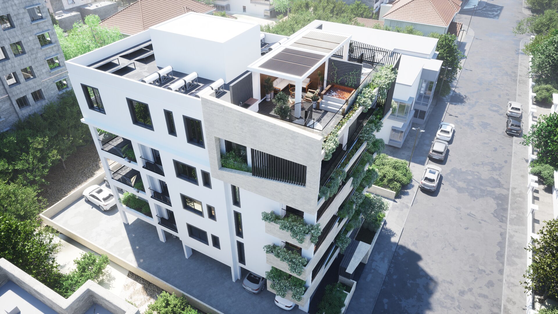 Exterior and common area view 4 of ELOS Residences in Katholiki, Limassol
