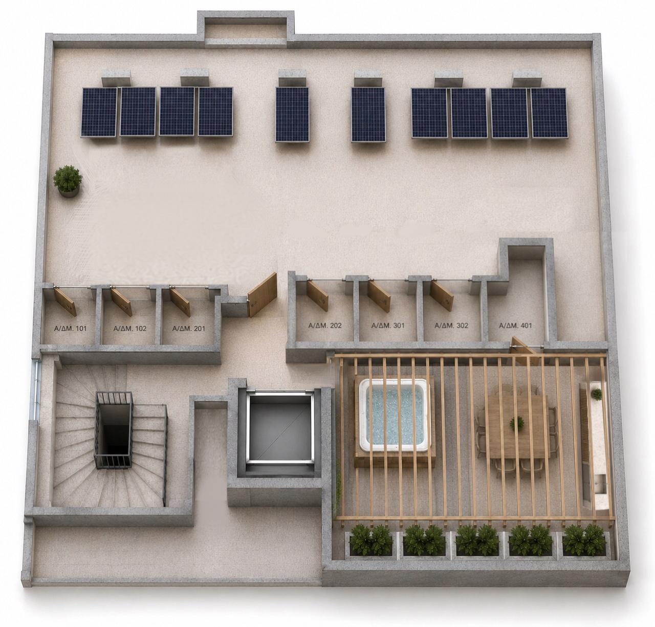 Roof Plan building plan for ELOS II Residences