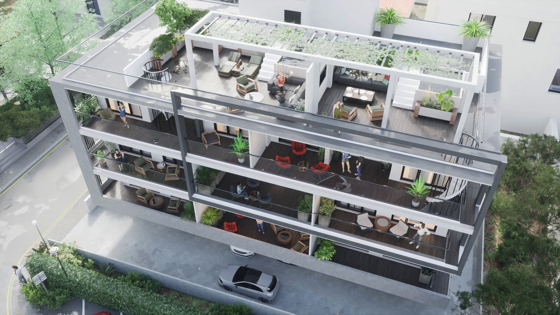 Interior and exterior view 11 of Serene Residences in Limassol