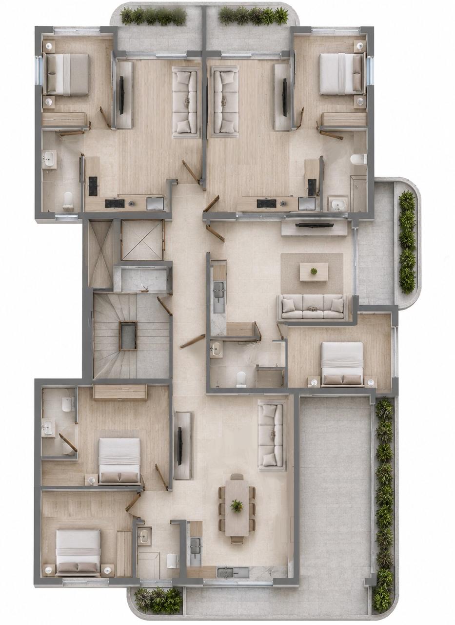 1st & 2nd Floor building plan for ÁURA Residences